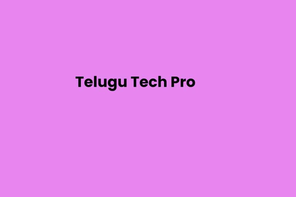 telugu tech pro